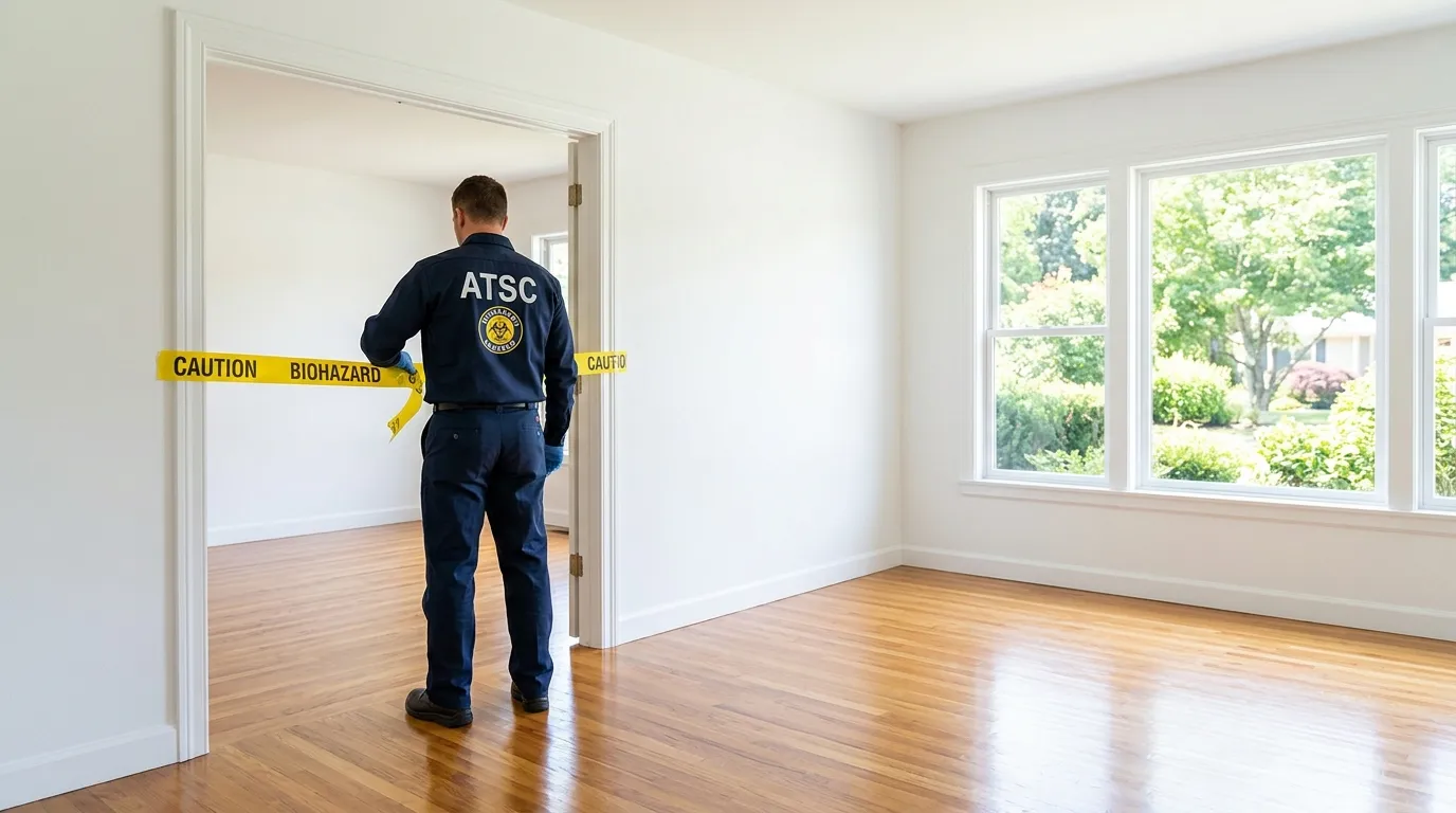 Certified biohazard cleanup crew performing Trauma Scene Cleanup in Maple Grove